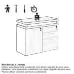 Armário Baixo 03 Gavetas e Porta (MISTO) – NOGAL SEVILHA/BRANCO – 34422 CADEIRAS RENOVA 18
