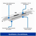 Estação de Trabalho Dupla 1,20×1,35m 02 Lugares c/ Gavetas c/ ponto de tomada PÉ PAINEL – Nogal Sevilha/Branco – 34427 CADEIRAS RENOVA 11