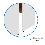 Estação de Trabalho Dupla 1,20×1,35m 02 Lugares sem Gavetas c/ ponto de tomada PÉ PAINEL – Nogal Sevilha/Branco – 34428 CADEIRAS RENOVA 14