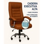 Poltrona Presidente LUXO c/ mola Ensacada – COR CARAMELO – 30059 CADEIRAS RENOVA 16