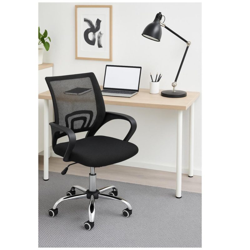 Cadeira de Escritório Tela TURYA c/ braço – Cor Preto – 34044 CADEIRAS RENOVA 9