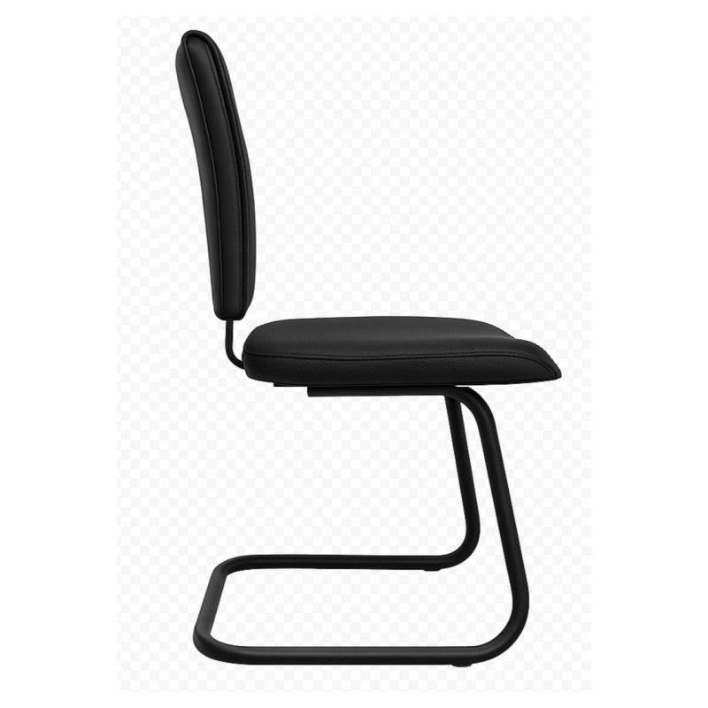 Cadeira de Escritório B-ONE Base em “S” Preta – Corino Preto – 31032 CADEIRAS RENOVA 4
