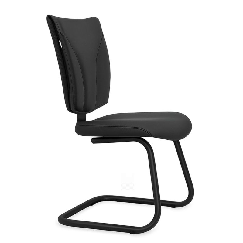 Cadeira de Escritório B-ONE Base em “S” Preta – Corino Preto – 31032 CADEIRAS RENOVA 5
