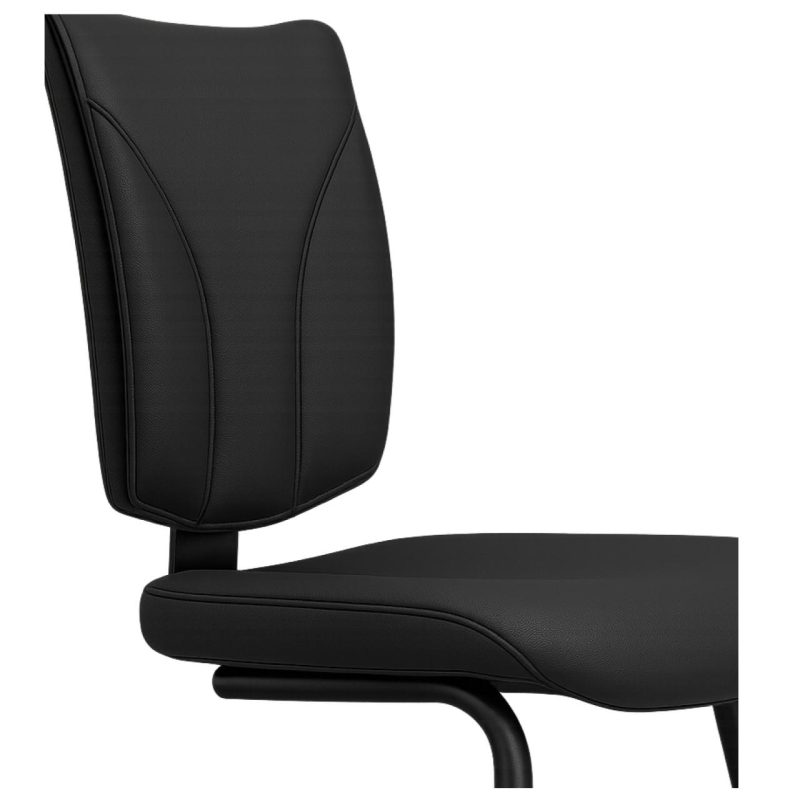 Cadeira de Escritório B-ONE Base em “S” Preta – Corino Preto – 31032 CADEIRAS RENOVA 6
