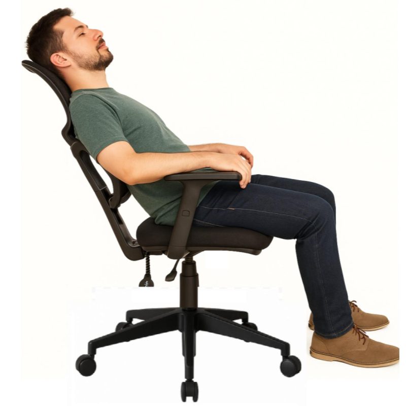 Cadeira de Escritório Tela Pryus PRIME com Regulagem Assento – Cor Preto – 20092 CADEIRAS RENOVA 9