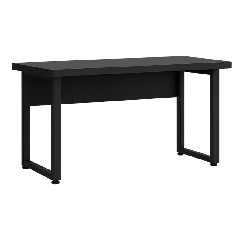 Mesa Escritório PÉ QUADRO – 1,50×0,60m – S/ Gavetas – PRETO / PRETO – 26002 CADEIRAS RENOVA 2