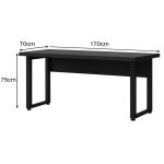 Mesa Escritório PÉ QUADRO – 1,70×0,70m – S/ Gavetas – PRETO / PRETO – 26003 CADEIRAS RENOVA 13