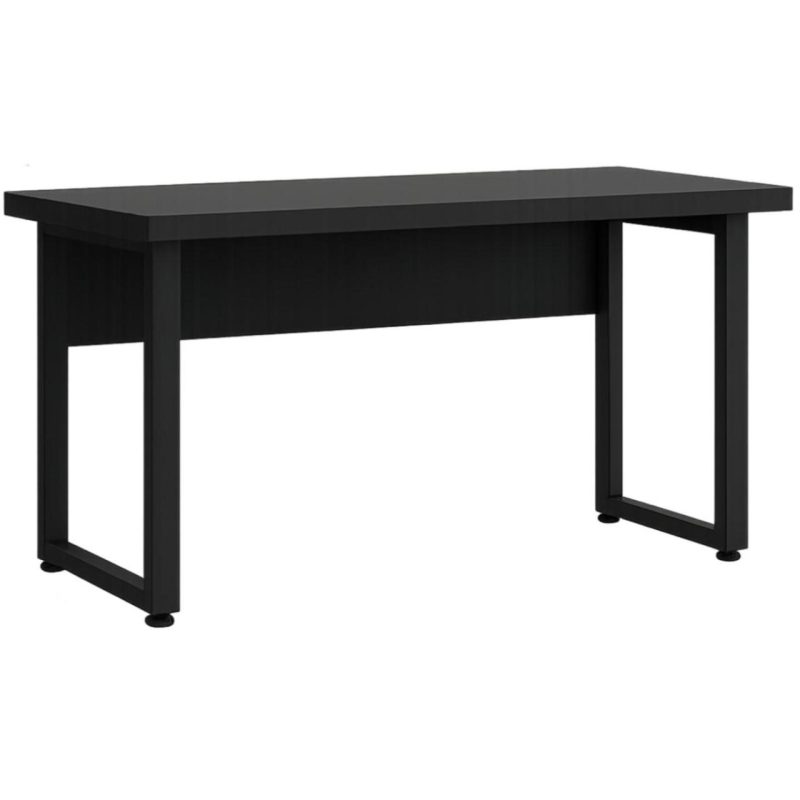 Mesa Escritório PÉ QUADRO – 1,70×0,70m – S/ Gavetas – PRETO / PRETO – 26003 CADEIRAS RENOVA 2