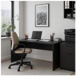 Mesa Escritório 1,70×0,70m – S/ Gavetas – PRETO/PRETO – 26007 CADEIRAS RENOVA 15