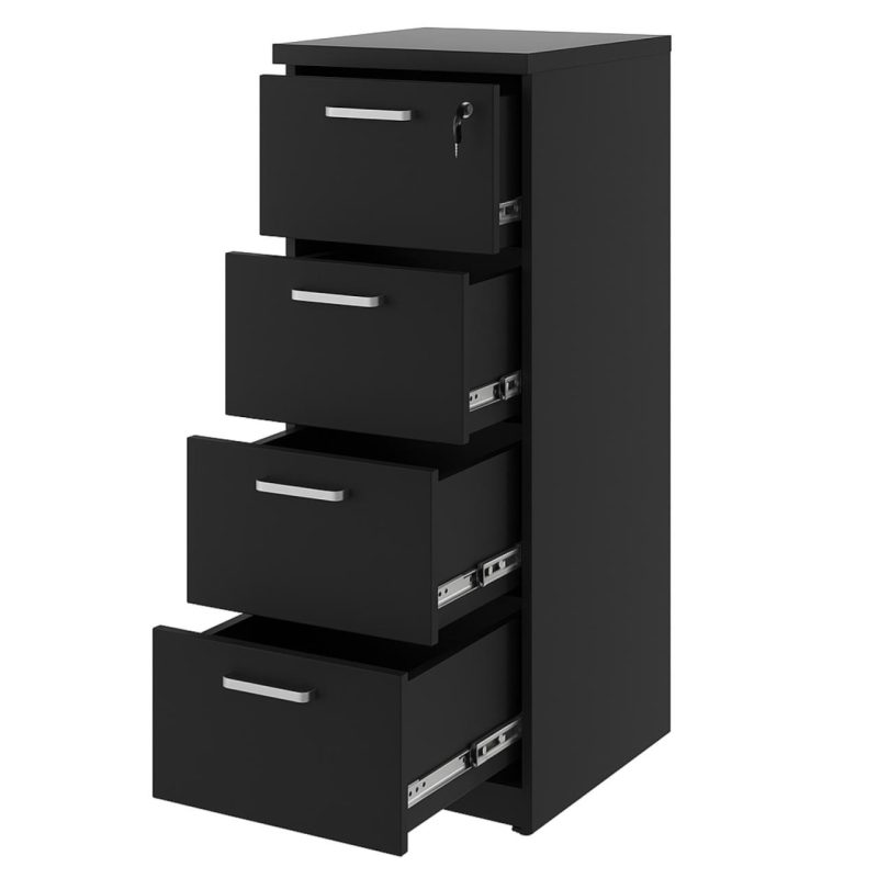 Arquivo de Madeira para Pasta Suspensa com 4 Gavetas – MDP PRETO – 26035 CADEIRAS RENOVA 9