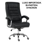 Poltrona LUXO IMPORTADA Concha Dupla Syncron – Couríssimo Preto – 30017 CADEIRAS RENOVA 10
