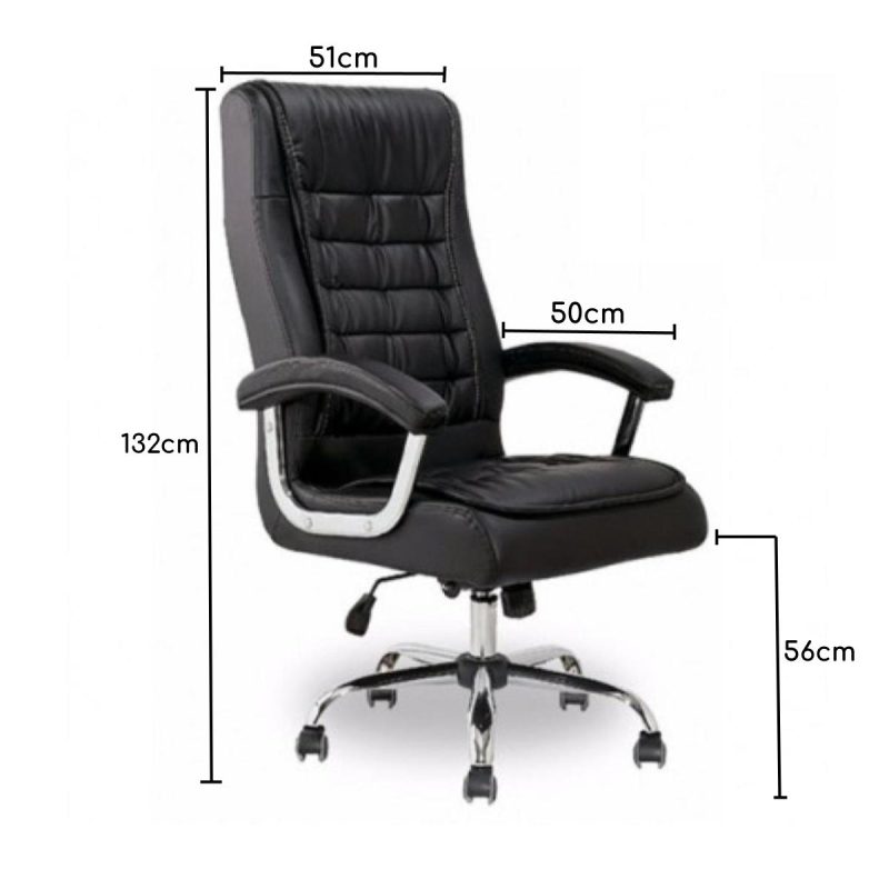 Poltrona LUXO IMPORTADA Concha Dupla Syncron – Couríssimo Preto – 30017 CADEIRAS RENOVA 8