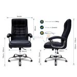 Poltrona LUXO IMPORTADA Concha Dupla Syncron – Couríssimo Preto – 30017 CADEIRAS RENOVA 17