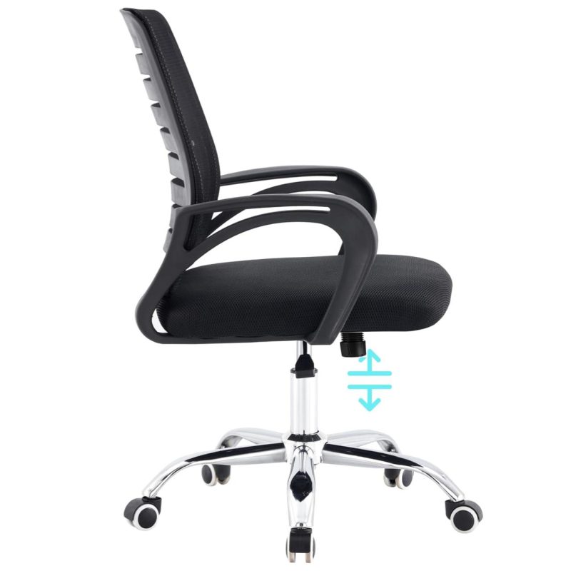 Cadeira para Escritório Tela OZY com Braço – Cor Preta – 30055 CADEIRAS RENOVA 3