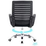 Cadeira para Escritório Tela OZY com Braço – Cor Preta – 30055 CADEIRAS RENOVA 11