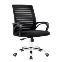 Cadeira para Escritório Tela OZY com Braço - Cor Preta - 30055