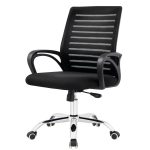 Cadeira para Escritório Tela OZY com Braço – Cor Preta – 30055 CADEIRAS RENOVA 12