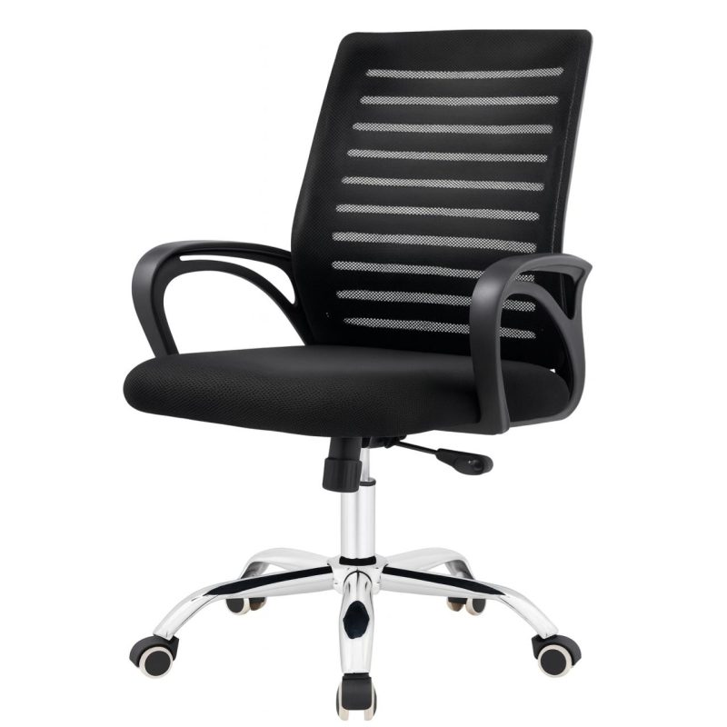 Cadeira para Escritório Tela OZY com Braço – Cor Preta – 30055 CADEIRAS RENOVA 5