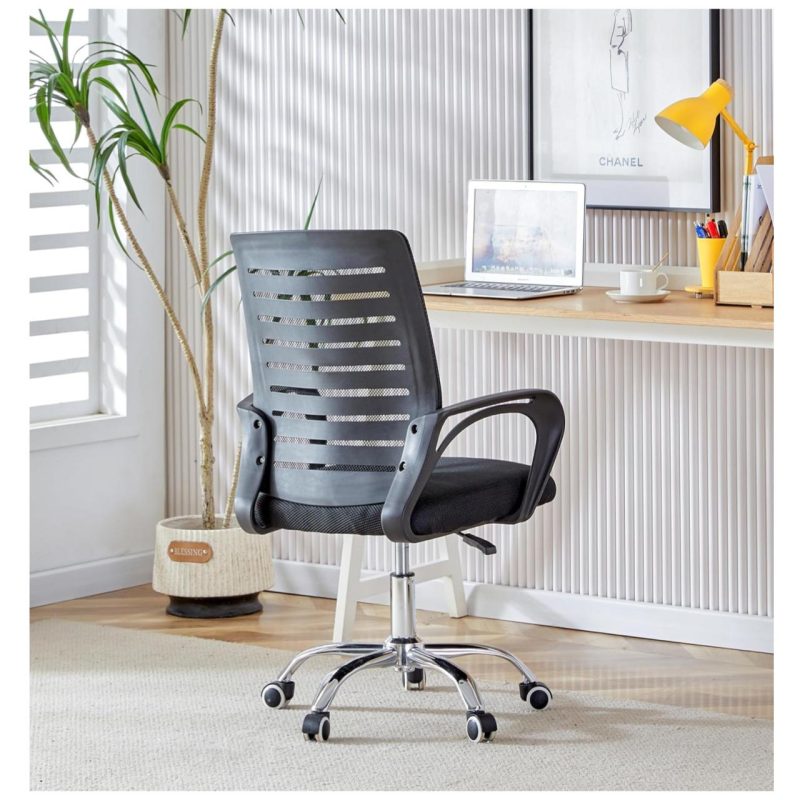 Cadeira para Escritório Tela OZY com Braço – Cor Preta – 30055 CADEIRAS RENOVA 8