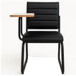 Poltrona Universitária TRIX Estofada com Prancheta Fixa – Corino Preto – 35121 CADEIRAS RENOVA 9