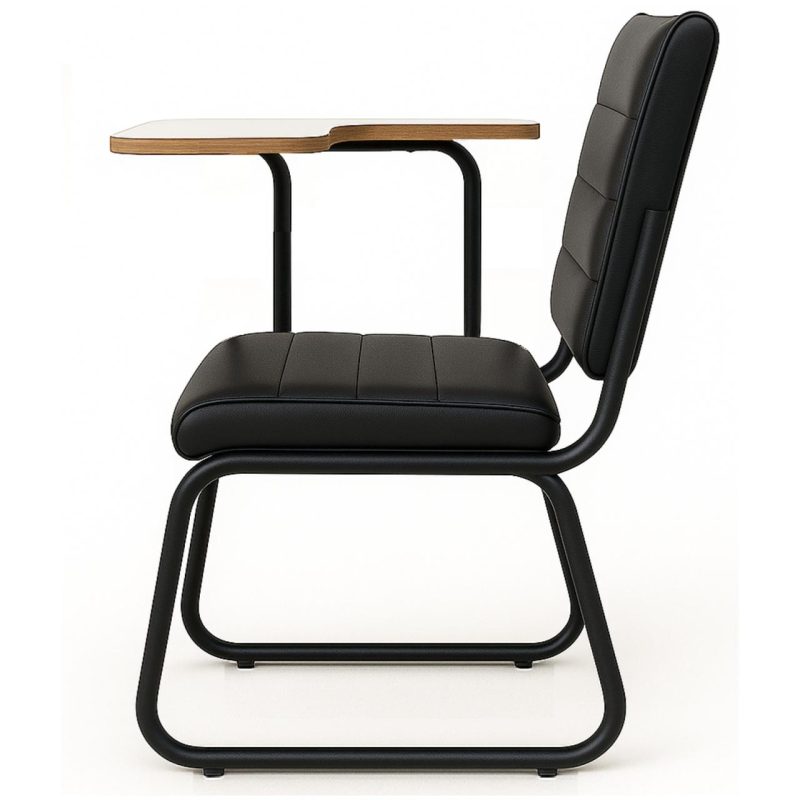 Poltrona Universitária TRIX Estofada com Prancheta Fixa – Corino Preto – 35121 CADEIRAS RENOVA 4